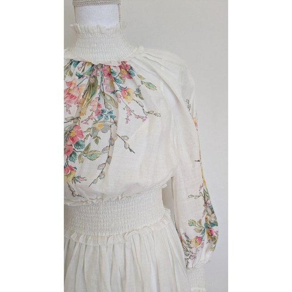 Zimmermann Zinnia Shirred Waist Long Dress - Picture 7 of 12